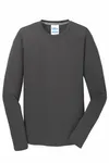 Port & Company Long Sleeve Performance Blend Tee. PC381LS Charcoal