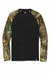 Russell Outdoors Realtree Colorblock Performance Long Sleeve Tee RU151LS Black/ Realtree Edge