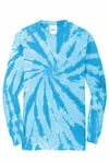 Port &amp; Company Tie-Dye Long Sleeve Tee. PC147LS Turquoise