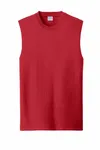 Port & Company Core Cotton Sleeveless Tee. PC54SL RED