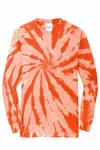 Port &amp; Company Tie-Dye Long Sleeve Tee. PC147LS Orange