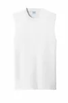 Port & Company Core Cotton Sleeveless Tee. PC54SL WHITE