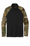 Russell Outdoors Realtree Colorblock Leistung 1/4-Zip RU152 Schwarz/ Realtree Edge