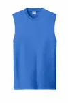 Port & Company Core Cotton Sleeveless Tee. PC54SL ROYAL