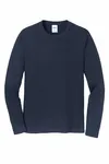 Port &amp; Company Maglietta a manica lunga preferita dai tifosi. PC450LS BLU PROFONDO