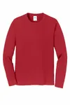 Port &amp; Company Maglietta a manica lunga preferita dai tifosi. PC450LS Squadra Cardinale