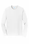 Port &amp; Company Maglietta a manica lunga preferita dai tifosi. PC450LS BIANCO