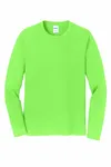 Port &amp; Company Maglietta a manica lunga preferita dai tifosi. PC450LS Verde Flash