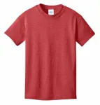 Port &amp; Company - T-shirt giovanile in cotone Core. PC54Y Rosso erica