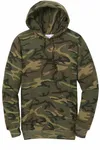 Port &amp; Company Core Fleece Camo Pullover Sweatshirt mit Kapuze. PC78HC Militärisches Tarnmuster