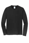 Port &amp; Company Maglietta a manica lunga preferita dai tifosi. PC450LS Nero Jet