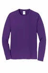 Port &amp; Company Maglietta a manica lunga preferita dai tifosi. PC450LS Squadra viola