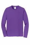 Port &amp; Company Maglietta a manica lunga preferita dai tifosi. PC450LS Viola vero
