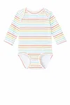 Rabbit Skins Infant Long Sleeve Jersey Bodysuit RS4421 Rainbow Stripe