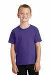 Port &amp; Company - T-shirt giovanile in cotone Core. PC54Y Blu neon