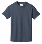 Port &amp; Company - T-shirt giovanile in cotone Core. PC54Y BLU ACCIAIO