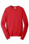 Port &amp; Company Fan-Favorit Fleece-Sweatshirt mit Rundhalsausschnitt. PC850 Leuchtendes Rot