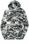 Port &amp; Company Core Fleece Camo Pullover Sweatshirt mit Kapuze. PC78HC Winter-Tarnmuster