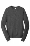 Port &amp; Company Fan-Favorit Fleece-Sweatshirt mit Rundhalsausschnitt. PC850 Dunkel Heather Grey