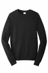 Port &amp; Company Fan-Favorit Fleece-Sweatshirt mit Rundhalsausschnitt. PC850 Tiefschwarz
