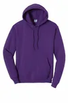 Port &amp; Company - Sweat à capuche en polaire Core. PC78H Pourpre de l'équipe
