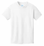 Port &amp; Company - T-shirt giovanile in cotone Core. PC54Y BIANCO
