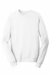 Port &amp; Company Fan-Favorit Fleece-Sweatshirt mit Rundhalsausschnitt. PC850 WEISS