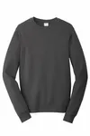Port &amp; Company Fan-Favorit Fleece-Sweatshirt mit Rundhalsausschnitt. PC850 Holzkohle