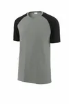 Sport-Tek Halftime Raglan Tee ST6040 Black/ Vintage Heather