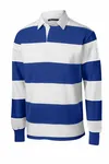 Polo da rugby Sport-Tek Classic a manica lunga. ST301 True Royal/ Bianco