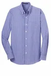 Port Authority Long Sleeve Gingham Easy Care Shirt. S654 Blue/ Purple