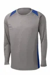 Sport-Tek Maglietta a manica lunga Heather Colorblock Contender. ST361LS Vintage Heather/ True Royal