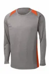 Sport-Tek Maglietta a manica lunga Heather Colorblock Contender. ST361LS Erica vintage/Arancione intenso