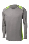 Sport-Tek Maglietta a manica lunga Heather Colorblock Contender. ST361LS Vintage Heather/ Lime Shock