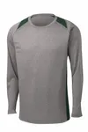 Sport-Tek Maglietta a manica lunga Heather Colorblock Contender. ST361LS Erica vintage/verde bosco