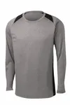 Sport-Tek Maglietta a manica lunga Heather Colorblock Contender. ST361LS Vintage Heather/Nero