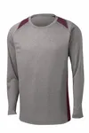 Sport-Tek Maglietta a manica lunga Heather Colorblock Contender. ST361LS Erica vintage/marrone