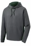 Pullover con cappuccio Sport-Tek Sport-Wick Fleece Colorblock. ST235 Grigio fumo scuro/verde foresta