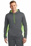 Pullover con cappuccio Sport-Tek Sport-Wick Fleece Colorblock. ST235 Nero/ Oro