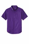 Port Authority Camicia a maniche corte SuperPro React Twill. W809 VIOLA