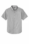Port Authority Camicia a maniche corte SuperPro React Twill. W809 Grigio intenso