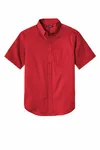 Port Authority Camicia a maniche corte SuperPro React Twill. W809 Rosso ricco