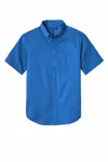 Port Authority Camicia a maniche corte SuperPro React Twill. W809 Blu forte