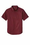 Port Authority Camicia a maniche corte SuperPro React Twill. W809 Borgogna