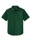 Port Authority Camicia a maniche corte SuperPro React Twill. W809 Verde scuro