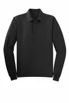 Port Authority Tall Silk Touch Long Sleeve Polo. TLK500LS BLACK