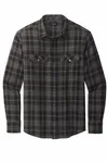 Port Authority Long Sleeve Ombre Plaid Shirt W672 Deep Black