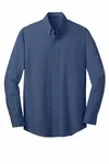 Port Authority Tall Crosshatch Easy Care Shirt. TLS640 Deep Blue