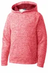 Sport-Tek Youth PosiCharge Electric Heather Fleece Hooded Pullover. YST225 Deep Red Electric