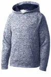 Sport-Tek Youth PosiCharge Electric Heather Fleece Hooded Pullover. YST225 True Navy Electric